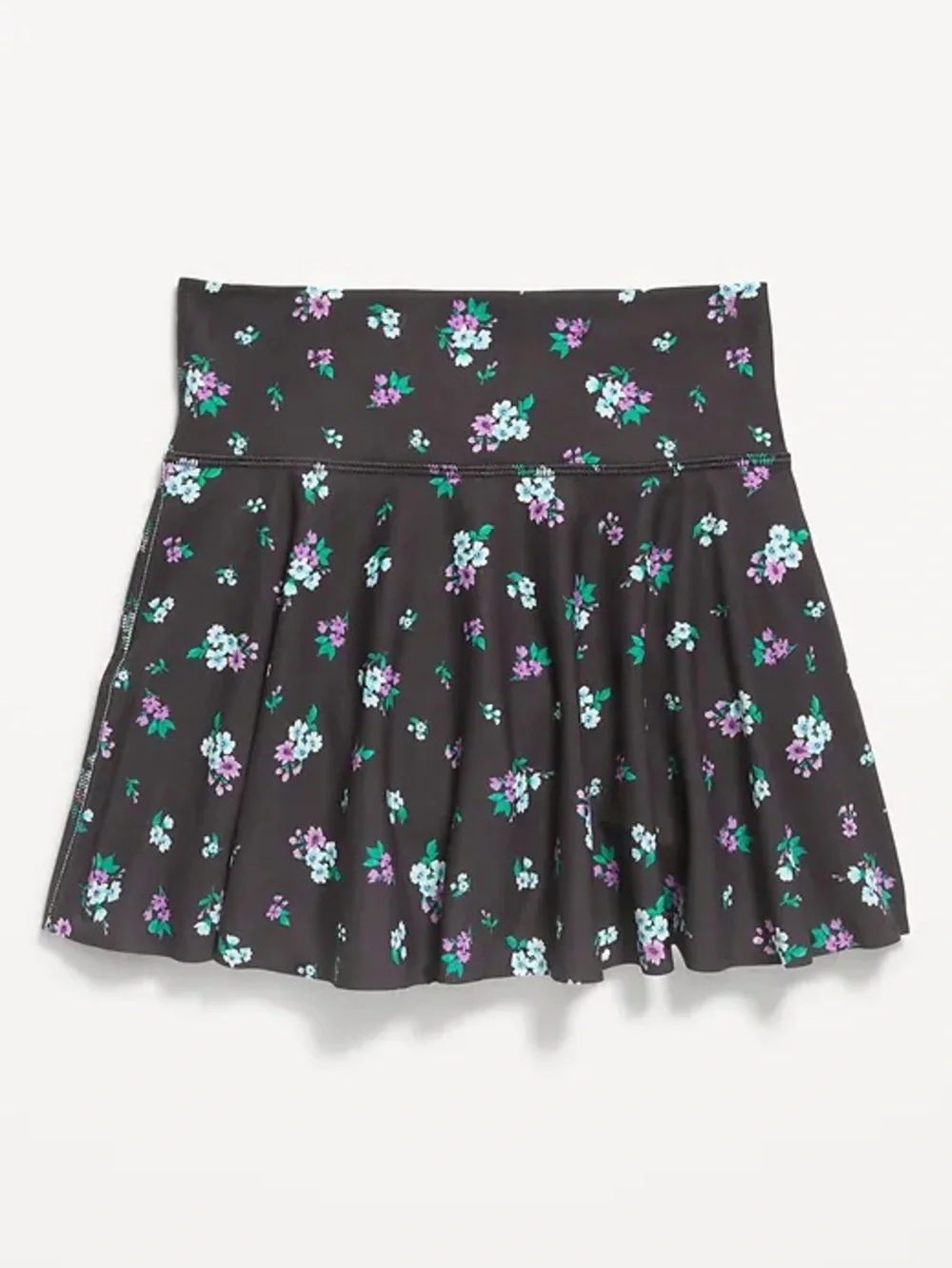 NEW‎ Girls Plus Old Navy Black Floral High-Waisted PowerSoft Skort 10-12 - NWT